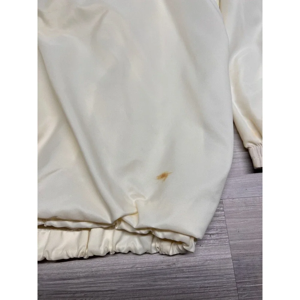Vintage Windbreaker Coach Jacket XL Lined Baggy White Boxy Cropped Oversized 60s